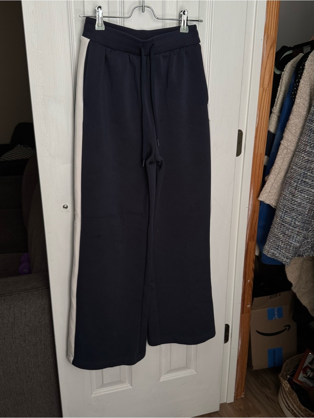 target dark blue all in motion track style lounge pants